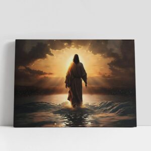 Christian Canvas Wall Art, Jesus Christ Walks…