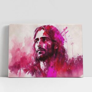 Christian Canvas Wall Art, Jesus Christ Watercolor…