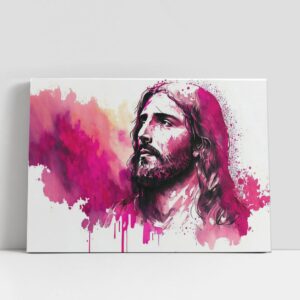 Christian Canvas Wall Art, Jesus Christ Watercolor…