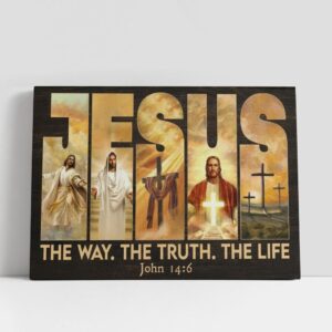 Christian Canvas Wall Art, Jesus Cross The…