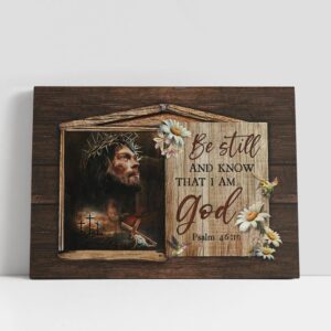 Christian Canvas Wall Art, Jesus Daisy Be…