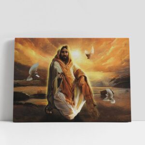 Christian Canvas Wall Art, Jesus Dove Large…