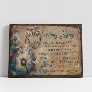 Christian Canvas Wall Art, Jesus Drawing, Dandelion…