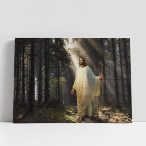 Christian Canvas Wall Art, Jesus Drawing, Light…