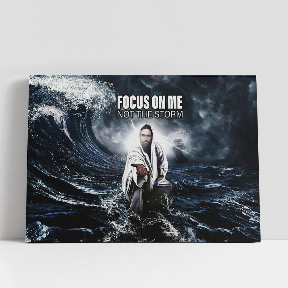 Christian Canvas Wall Art, Jesus Focus On Me Canvas Wall Art, Christian Canvas Art