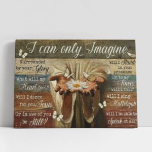 Christian Canvas Wall Art, Jesus Hands White…