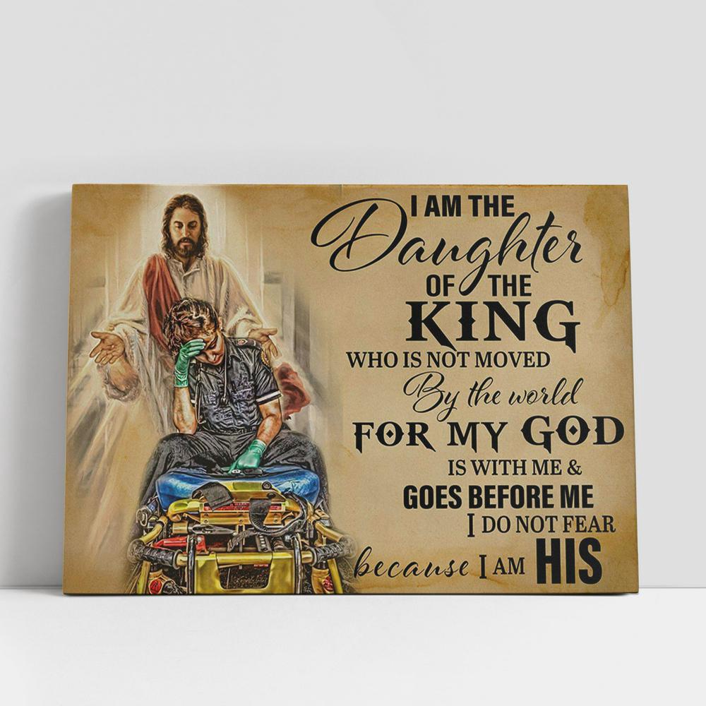 Christian Canvas Wall Art, Jesus I Am The Daughter Of The King Canvas Prints, Christian Canvas Art