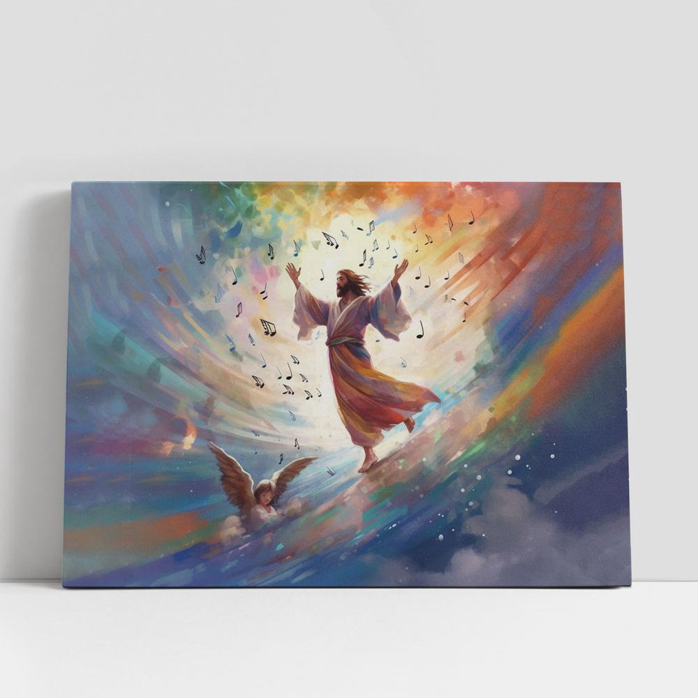 Christian Canvas Wall Art, Jesus Is Dancing Canvas Prints, Jesus Christ Picture, Jesus Canvas Art, Christian Canvas Art