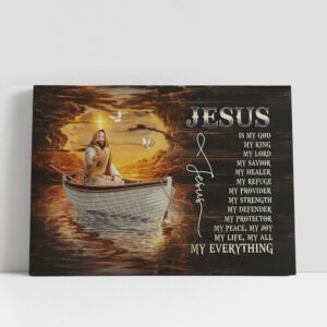 Christian Canvas Wall Art, Jesus Is My…