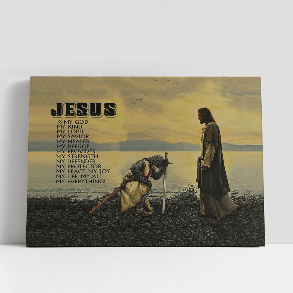 Christian Canvas Wall Art, Jesus Is My Everythings Canvas Wall Art, Christian Canvas Art