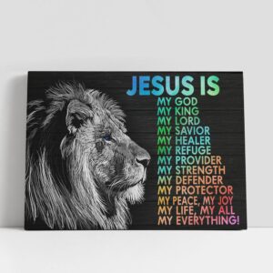 Christian Canvas Wall Art, Jesus Is My…