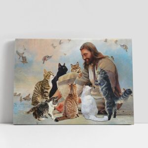 Christian Canvas Wall Art, Jesus Is Surrounded…