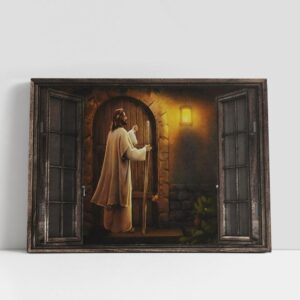 Christian Canvas Wall Art, Jesus Knocks The…