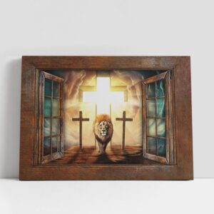 Christian Canvas Wall Art, Jesus Lion Of…