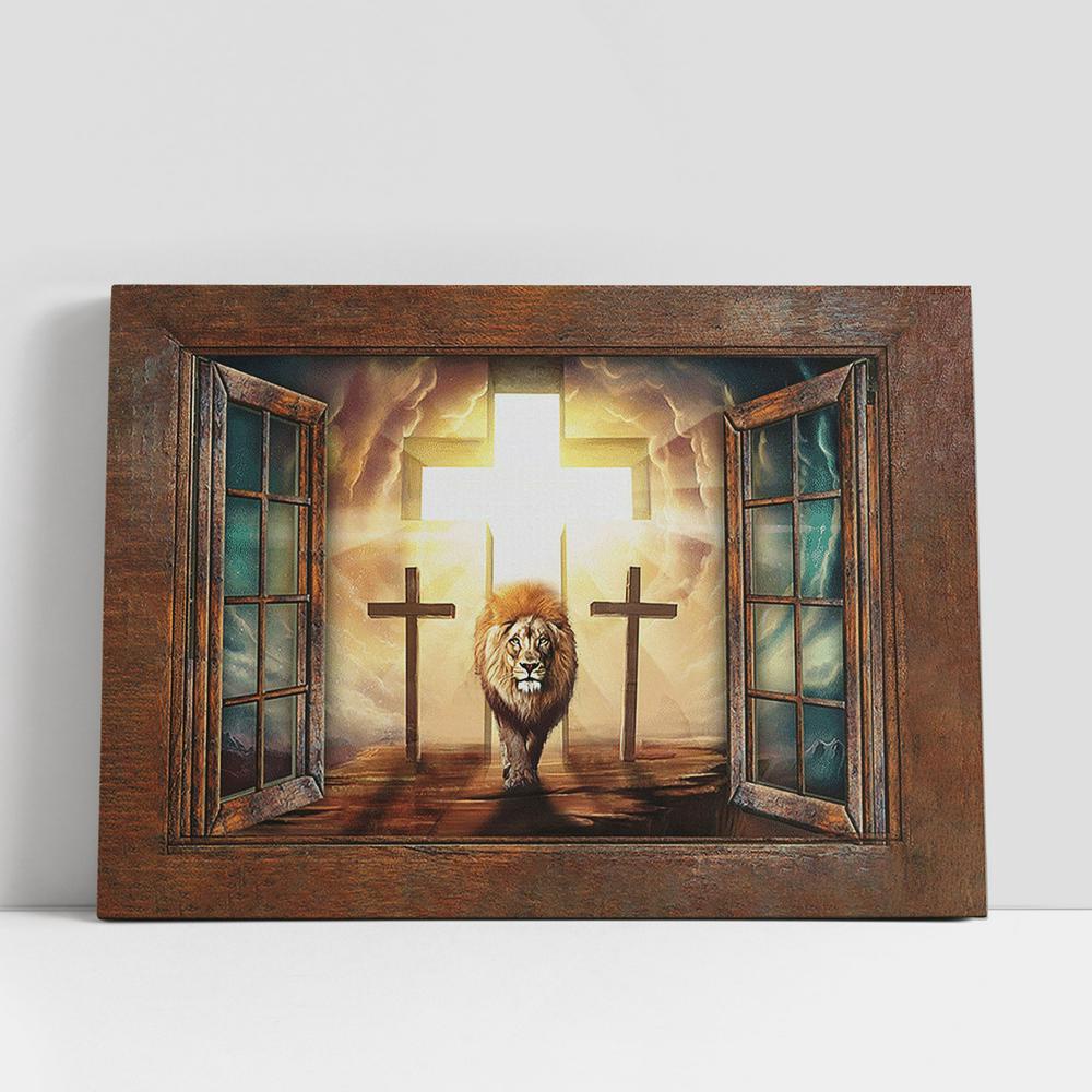 Christian Canvas Wall Art, Jesus Lion Of Judah Cross Canvas Art Decor, Christian Canvas Art Christian Canvas Wall Art, Jesus Lion Of Judah Cross Canvas Art Decor, Christian Canvas Art
