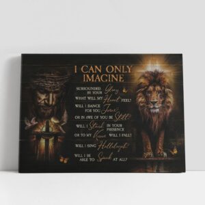 Christian Canvas Wall Art, Jesus Lion Of…