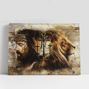 Christian Canvas Wall Art, Jesus Lion Of…