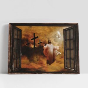 Christian Canvas Wall Art, Jesus Praying The…