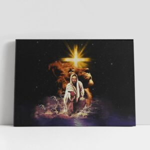 Christian Canvas Wall Art, Jesus Reaching Out…