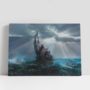 Christian Canvas Wall Art, Jesus Saving On…