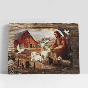 Christian Canvas Wall Art, Jesus Sitting with…