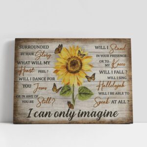 Christian Canvas Wall Art, Jesus, Sunflower And…