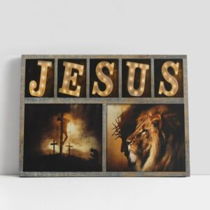 Christian Canvas Wall Art, Jesus The Lion…