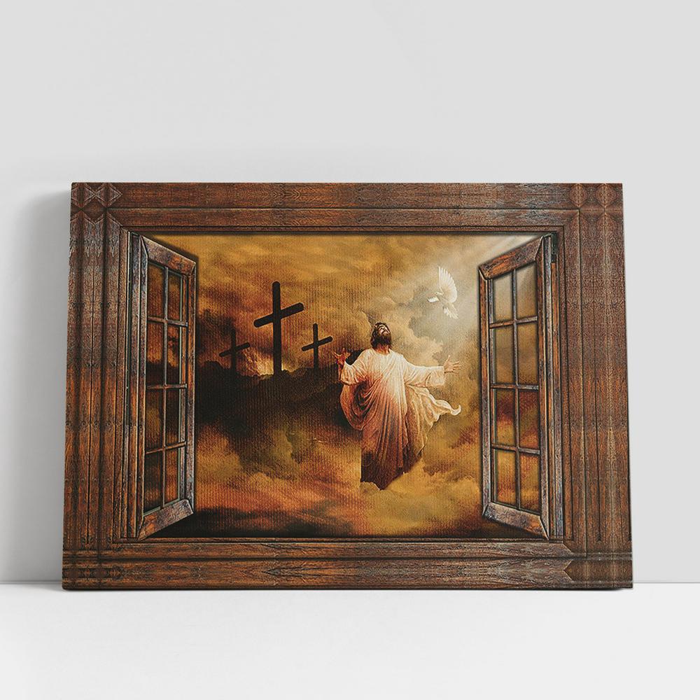 Christian Canvas Wall Art, Jesus The Rugged Cross Heaven’s Light Canvas Art Decor, Christian Canvas Art Christian Canvas Wall Art, Jesus The Rugged Cross Heaven’s Light Canvas Art Decor, Christian Canvas Art