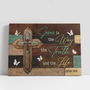 Christian Canvas Wall Art, Jesus The Way…
