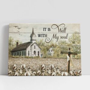 Christian Canvas Wall Art, Jesus, Vintage Church,…