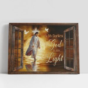 Christian Canvas Wall Art, Jesus Walking On…