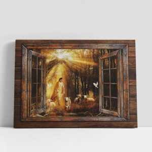 Christian Canvas Wall Art, Jesus Walking With…