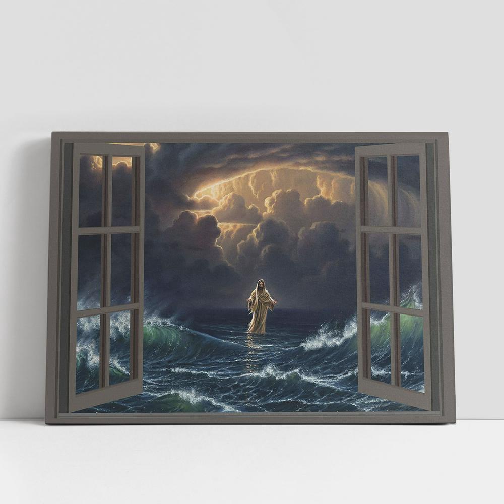 Christian Canvas Wall Art, Jesus Walks On Water Canvas Wall Art, Christian Canvas Art Christian Canvas Wall Art, Jesus Walks On Water Canvas Wall Art, Christian Canvas Art