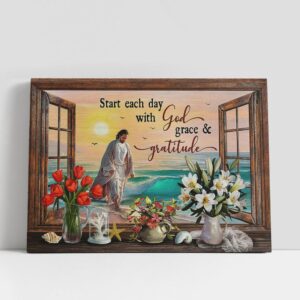 Christian Canvas Wall Art, Jesus Walks Start…