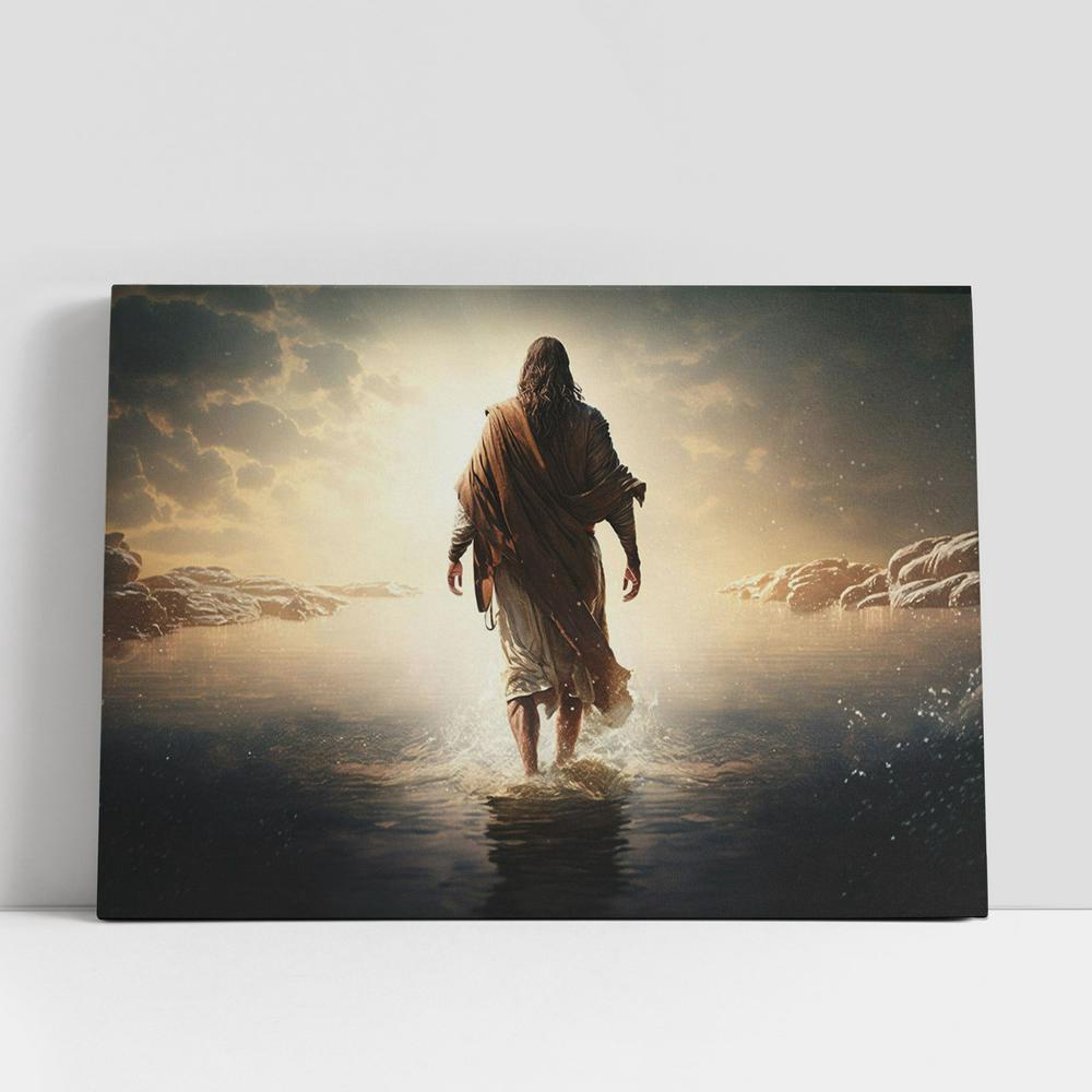 Christian Canvas Wall Art, Jesus Walks Water Canvas Pictures, Faith Art, Christian Canvas Art Christian Canvas Wall Art, Jesus Walks Water Canvas Pictures, Faith Art, Christian Canvas Art