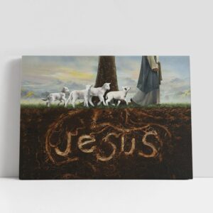 Christian Canvas Wall Art, Jesus Walks With…