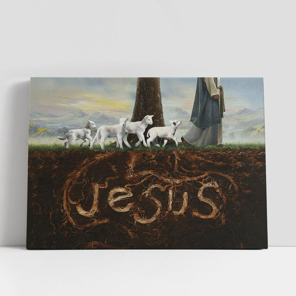 Christian Canvas Wall Art, Jesus Walks With The Lamb Forest Canvas Art, Bible Verse Wall Art, Christian Canvas Art Christian Canvas Wall Art, Jesus Walks With The Lamb Forest Canvas Art, Bible Verse Wall Art, Christian Canvas Art