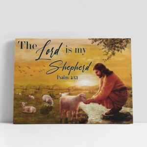 Christian Canvas Wall Art, Jesus With Lamb,…