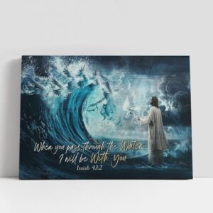 Christian Canvas Wall Art, Jesus calms the…