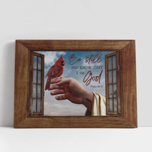Christian Canvas Wall Art, Jesus’s Hand Cardinal…