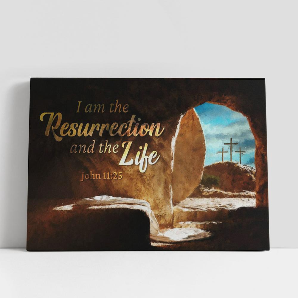 Christian Canvas Wall Art, John 1125 I Am The Resurrection And The Life Wall Art Canvas Decor, Scripture Canvas Prints, Christian Canvas Art Christian Canvas Wall Art, John 1125 I Am The Resurrection And The Life Wall Art Canvas Decor, Scripture Canvas Prints, Christian Canvas Art