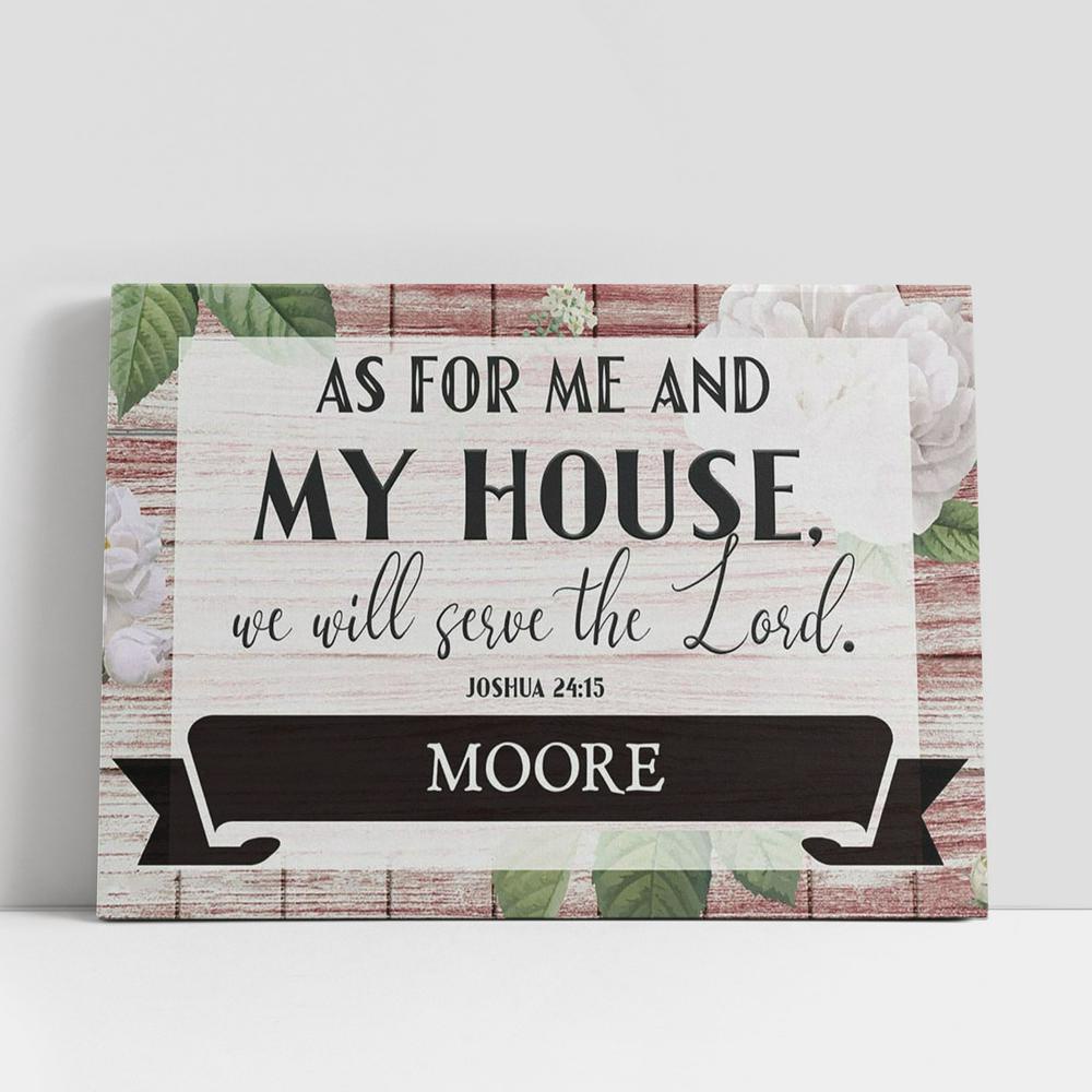 Christian Canvas Wall Art, Joshua 2415 As For Me And My House Personalized Family Name Canvas Art, Scripture Canvas Prints, Christian Canvas Art Christian Canvas Wall Art, Joshua 2415 As For Me And My House Personalized Family Name Canvas Art, Scripture Canvas Prints, Christian Canvas Art