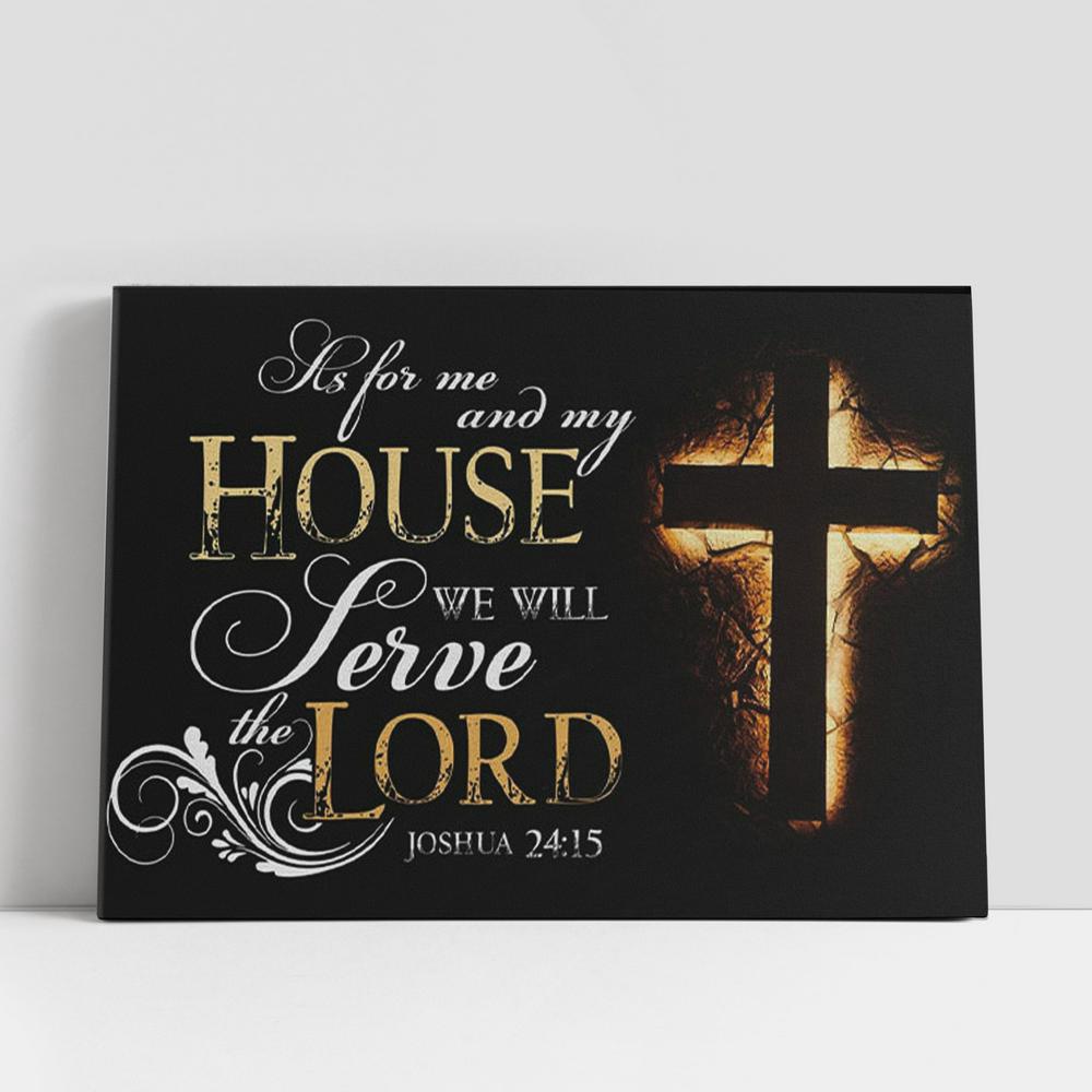 Christian Canvas Wall Art, Joshua 2415 Canvas Wall Art Wall Art Print, Christian Canvas Art