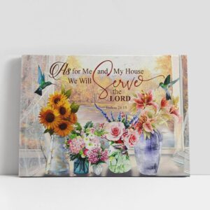 Christian Canvas Wall Art, Joshua 2415 Kjv…