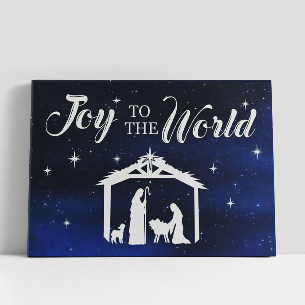 Christian Canvas Wall Art, Joy To The World, Nativity Scene, Christmas Canvas Wall Art, Christian Canvas Art
