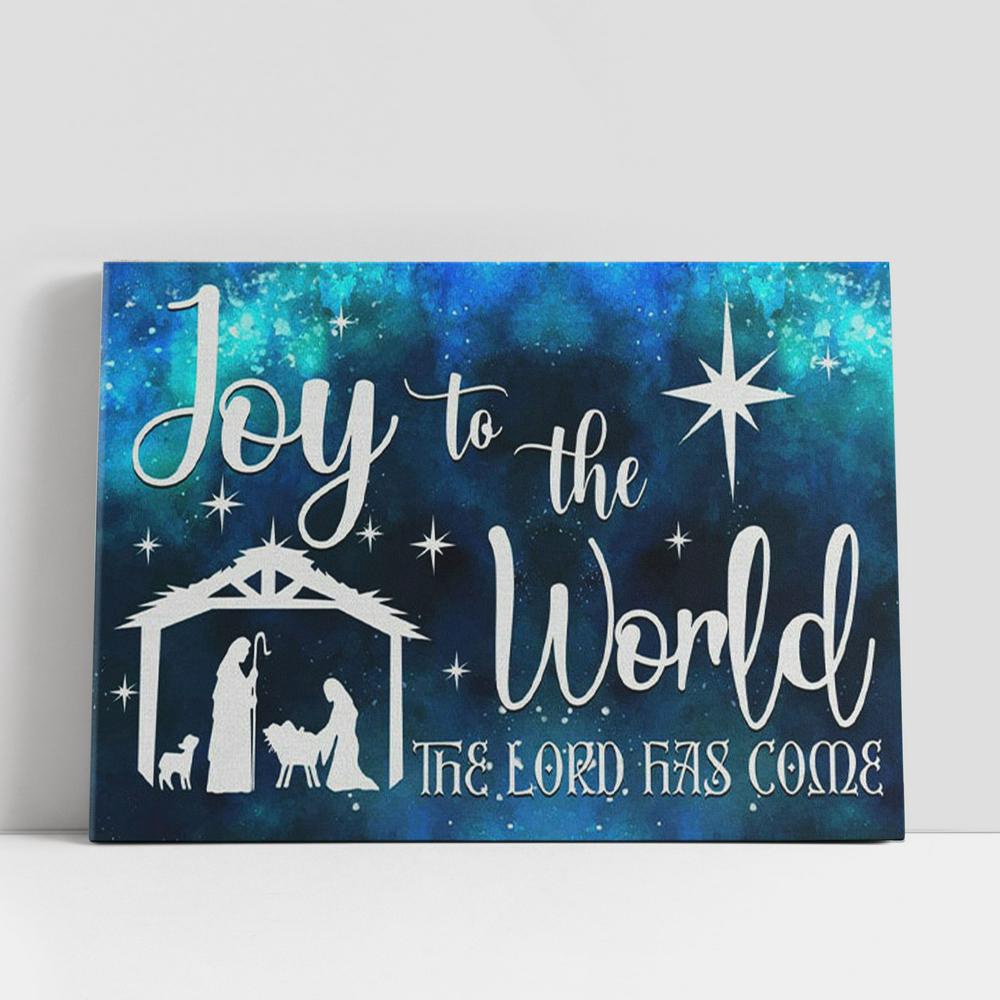 Christian Canvas Wall Art, Joy To The World The Lord Has Come Christian Gifts Christmas Canvas Wall Art Print, Christian Canvas Art