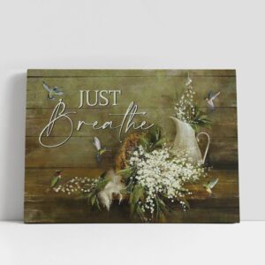 Christian Canvas Wall Art, Just Breathe Baby…