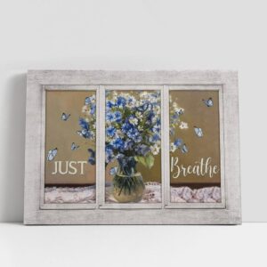 Christian Canvas Wall Art, Just Breathe Baby…