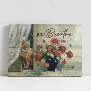 Christian Canvas Wall Art, Just Breathe Maine…
