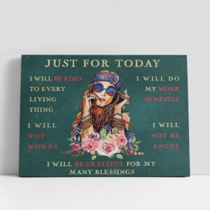 Christian Canvas Wall Art, Just For Today…